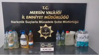Mersin'de sıvı uyuşturucu operasyonu : 27 litre uyuşturucu ele geçirildi , 3 şüpheli tutuklandı
