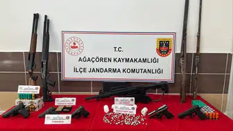 Aksaray'da uyuşturucu ve kaçak silah vurgunu : 7 zanlı gözaltına alındı
