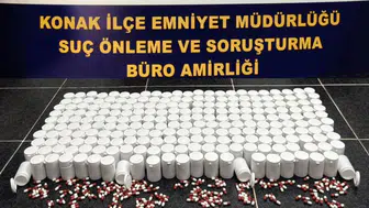 İzmir Konak'ta yarım milyona yakın uyuşturucu hap ele geçirildi