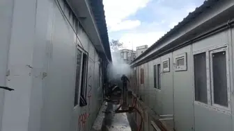 Malatya'da şantiyede korkutan yangın!