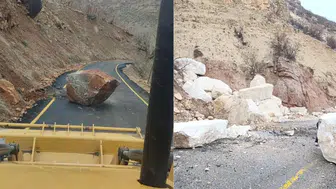 Siirt'te heyelan nedeniyle yollar kapandı