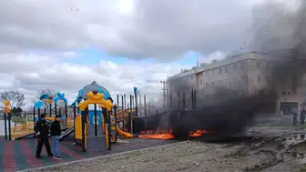 Tekirdağ Ergene'de çocuk parkında yangın çıktı