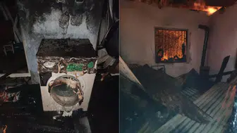 Mersin'de sobadan çıkan yangın evi küle çevirdi