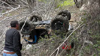 Balıkesir'de ATV kazası : Altınoluk'ta devrilen araçtaki 2 kişi yaralandı