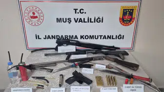 Muş'ta düzenlenen silah ve uyuşturucu operasyonunda 2 kişi gözaltına alındı