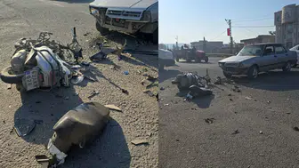 Şanlıurfa'da feci kaza : Motosiklet sürücüsü ağır yaralandı