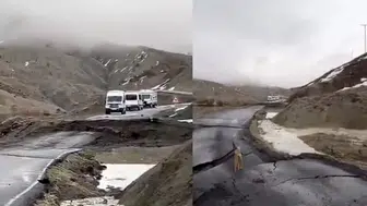Bingöl'de toprak kayması : Yol çöktü, ulaşım durdu