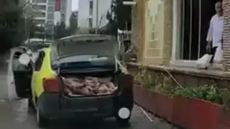Samsun'da skandal görüntü : Taksi bagajında et taşıyan lokantaya ceza yağdı