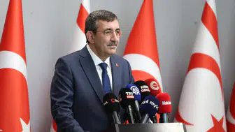 Cumhurbaşkanı Yardımcısı Yılmaz KKTC'de açıklamalarda bulundu