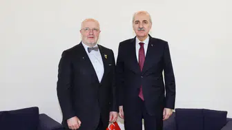 Başkan Kurtulmuş, Litvanya Meclis Başkanı Olekas ile bir araya geldi