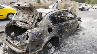 Yanan araçtan insan kemikleri çıktı !