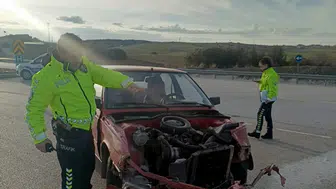 Konya'da otomobil ve tır çarpıştı : Kazada 2 kişi yaralandı