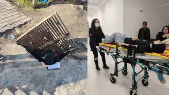 Diyarbakır'da gider mazgalı kaydı, genç kız bir buçuk metrelik çukura düştü
