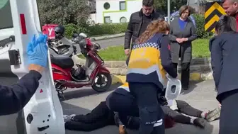 Nazilli'de araba motosikleti biçti : Hamile kadın ve eşi yaralandı