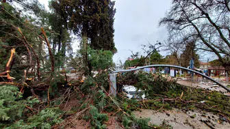 Tavas'ta şiddetli fırtına etkili oldu