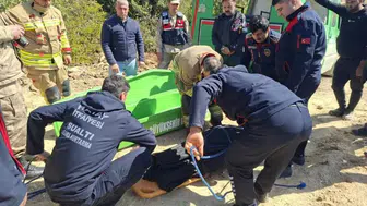 Hatay'da hafriyat kamyonu uçuruma yuvarlandı : 1 ölü