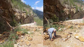 Adana'da heyelan : Feke-Saimbeyli kara yolu ulaşıma kapandı