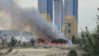 Yunus Marmaray İstasyonu yakınlarında yangın çıktı : Çok sayıda ekip sevk edildi