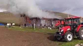 Kars Digor’da ev yangını : Ev kullanılamaz hale geldi