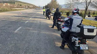 Kütahya'da motosiklet sürücülerine denetim