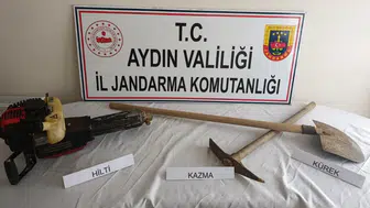 Aydın'da izinsiz kazı yapan 1 şahıs suçüstü yakalandı