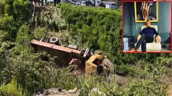 İnegöl'de dereye uçan vincin sürücüsü Kemal Doyan toprağa verildi