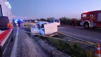 Denizli'de otomobil takla attı : 1 ölü, 4 yaralı