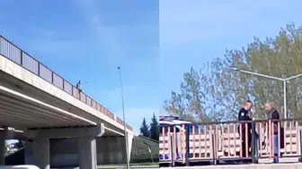 Eskişehir'de köprüde intihar girişimi : Trafikte uzun kuyruklar oluştu