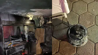 Eskişehir'de bir iş yerinde yangın : Mutfak bölümü alev alev