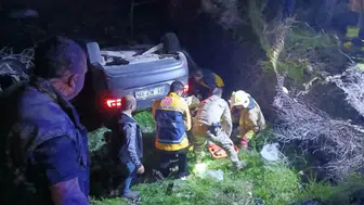 Şırnak Cizre'de otomobil şarampole yuvarlandı : 4 yaralı