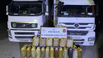 Ağrı Doğubayazıt'ta kaçakçılık operasyonu : 600 litre akaryakıt ele geçirildi