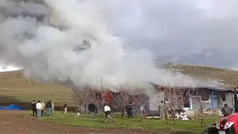 Kars Digor’da ev yangını : Ev kullanılamaz hale geldi