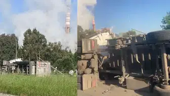 Muğla Yatağan'da kömür yüklü kamyon devrildi