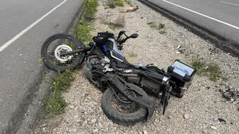 Osmaniye'de motosiklet köpeğe çarptı