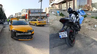 Adıyaman'da taksi ile motosiklet çarpıştı : Sürücü yaralandı