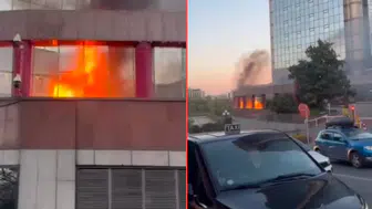 Elektrikli araç alev alev yandı