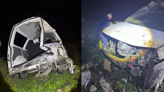 Şırnak Cizre'de kamyonet şarampole uçtu : Sürücü ağır yaralandı