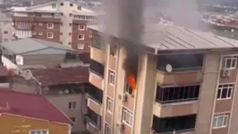 Bursa Yıldırım’da apartman dairesi alevlere teslim oldu