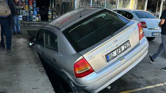 Adıyaman'da kaza : Otomobil bakım kanalına düştü