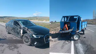 Afyonkarahisar'da otomobil ve patpat çarpıştı : 2 kişi yaralandı