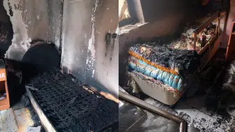 Nevşehir'de eve düşen yıldırım yangına neden oldu