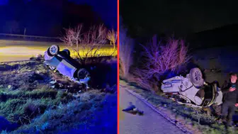 Elazığ'da kontrolden çıkan otomobil takla attı : 2 yaralı