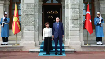 Cumhurbaşkanı Erdoğan, Kuzey Makedonya Cumhurbaşkanı Davkova ile görüştü