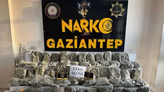 Gaziantep'te narkotik operasyonu : Tır dorsesinden 33 kilogram uyuşturucu çıktı