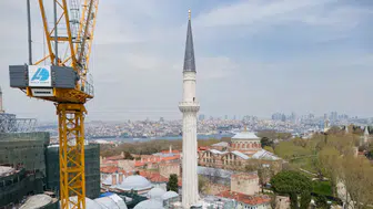 Ayasofya’nın kuzeydoğu minaresinde restorasyon bitti
