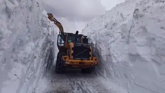 Hakkari Yüksekova'da 6 metrelik kar kütleleri arasında iş makineleri kayboldu