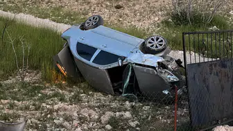 Adıyaman’da 6 takla atan araçtan sağ çıktı