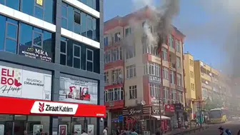 Aksaray'da iş merkezinde yangın : Ekipler kontrol altına aldı