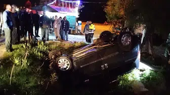 Kastamonu'da yola atlayan köpek faciaya neden oldu : Otomobil takla atarak kanala uçtu