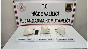 Niğde'de uyuşturucu operasyonu : 3 kilo 150 gram sentetik uyuşturucu ele geçirildi
